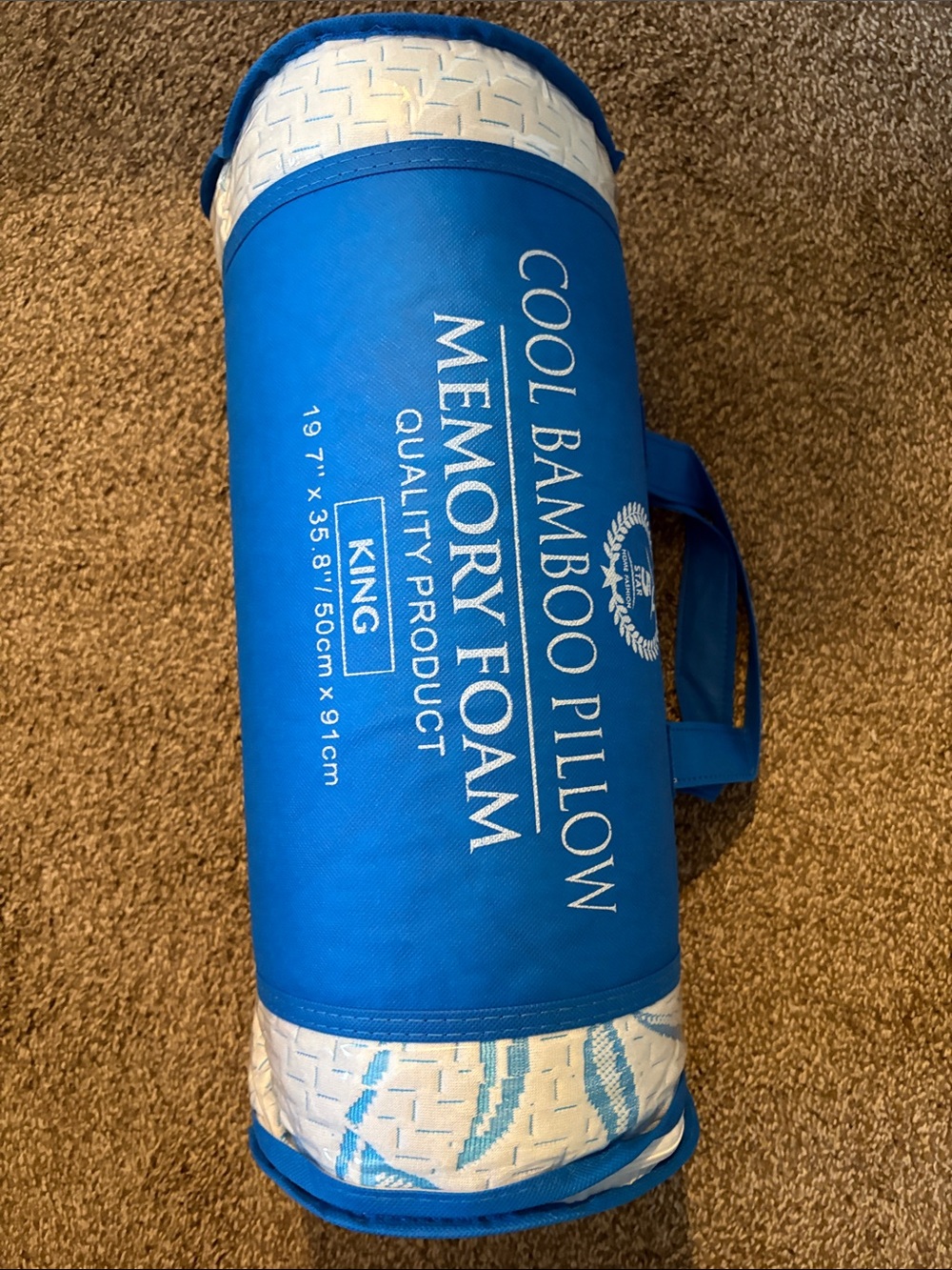 King Size Cool Bamboo Memory Foam Pillow
